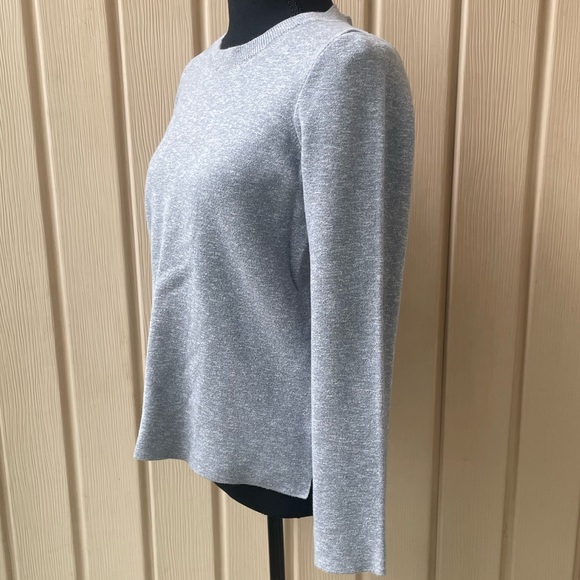 MADEWELL • Grey Laced-Back Pullover Sweater - Picture 6 of 16